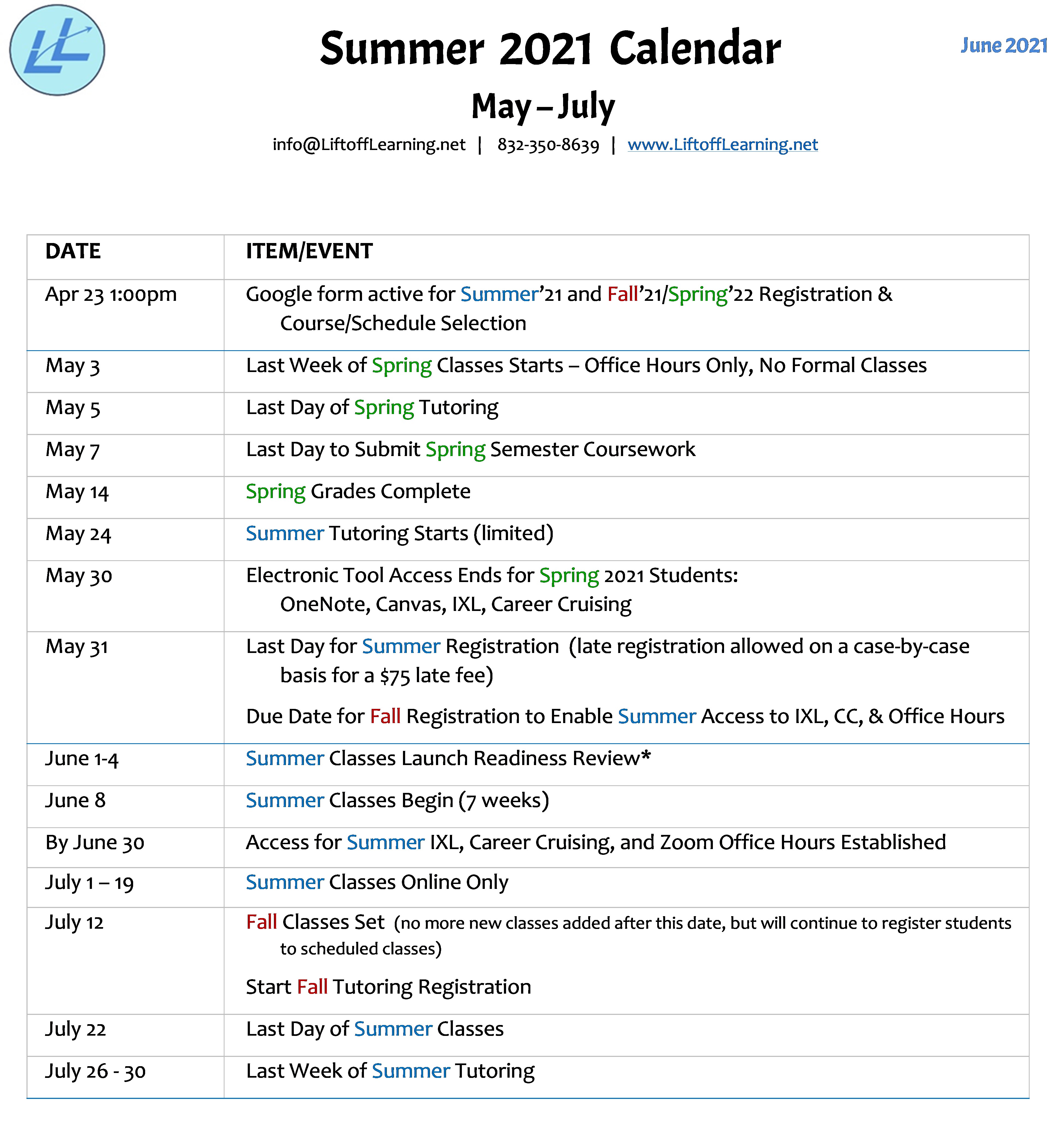 Summer Calendar Picture